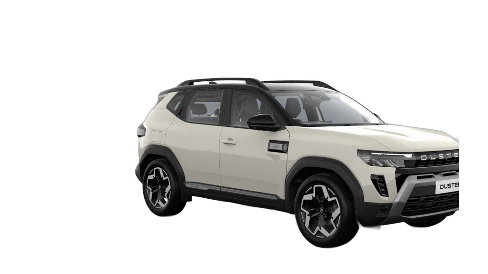 Renault Duster in Pearl White with Stealth Black Roof
