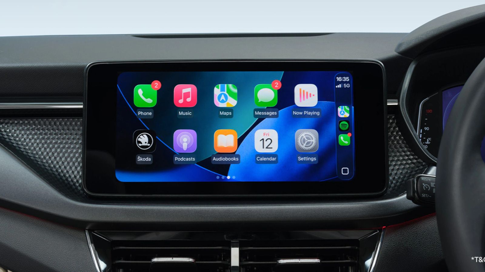 Skoda Kushaq — 10-inch infotainment with wireless Apple CarPlay