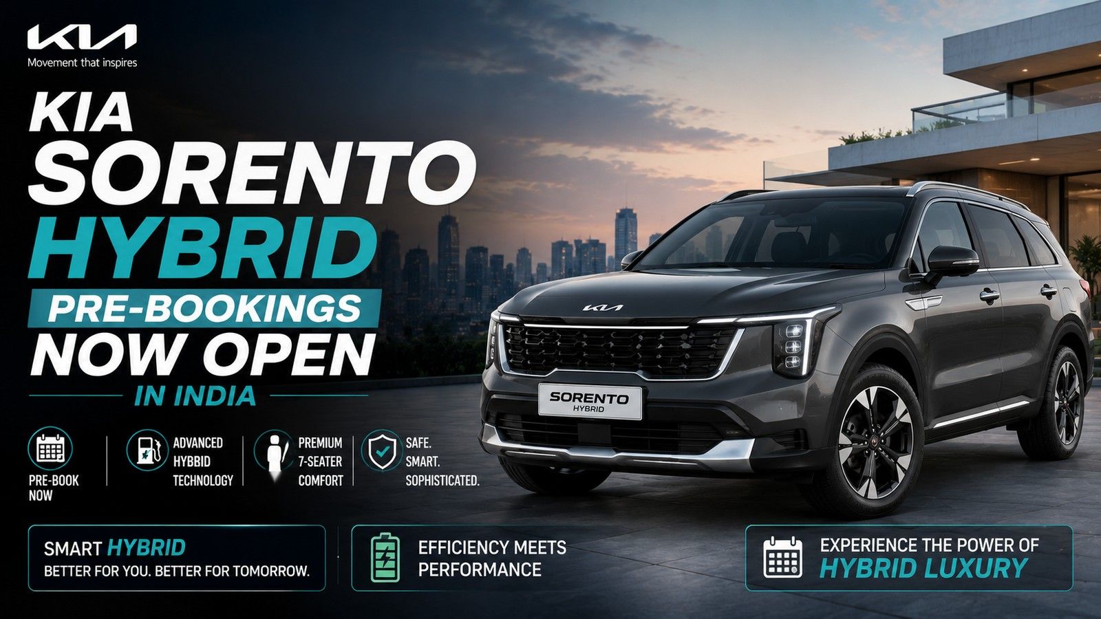 Kia Sorento Hybrid Pre-Bookings Now Open in India: Expected Price, Launch Date, Features and Rivals