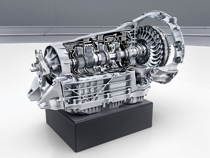Mercedes-Benz Mercedes-AMG S 63 E Performance — Cutaway of the AMG SPEEDSHIFT MCT 9-speed sports transmission with wet start-off clutch