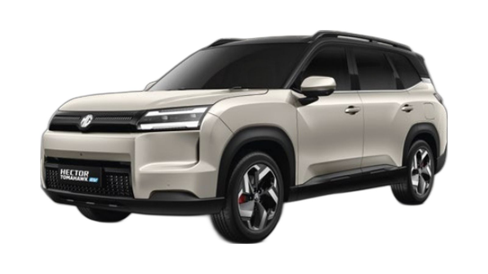 MG Hector Tomahawk EV in Shadow Gold & Starry Black Roof