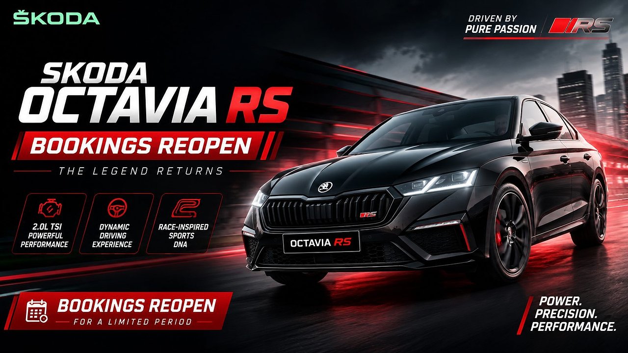 Skoda Octavia RS returns to India: 50 cars, bookings open