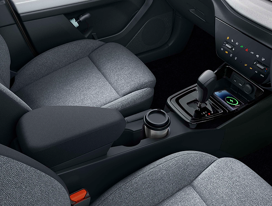 Tata Punch, CentraLuxe console with front armrest, cupholder and wireless charging pad