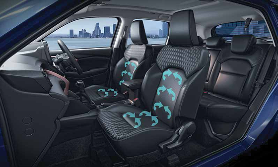 Maruti Suzuki Grand Vitara, Wireless smartphone charging pad with USB and 12V/120W outlets.