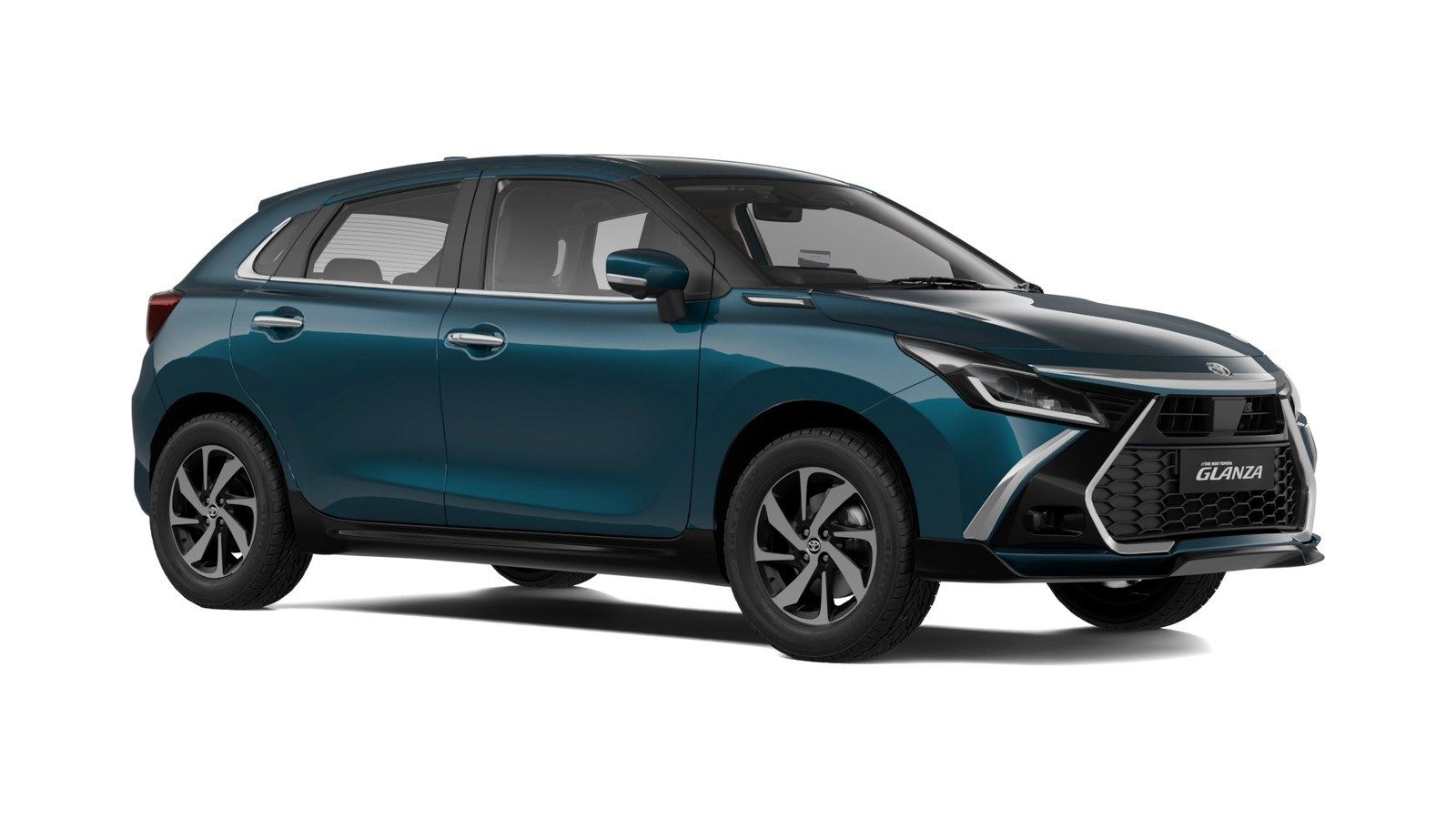 Toyota Glanza 2026 in the new Digital Teal Green