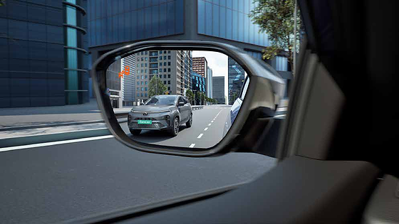 Tata Curvv EV, Door Open Alert on the ORVM warns occupants of approaching traffic