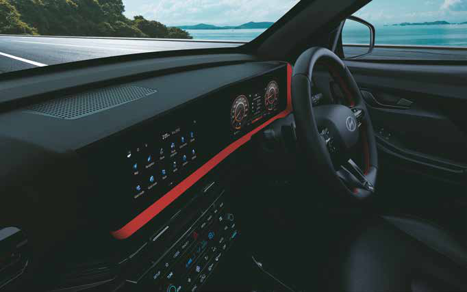 Hyundai Creta N Line — Seamlessly integrated curvilinear infotainment and cluster display