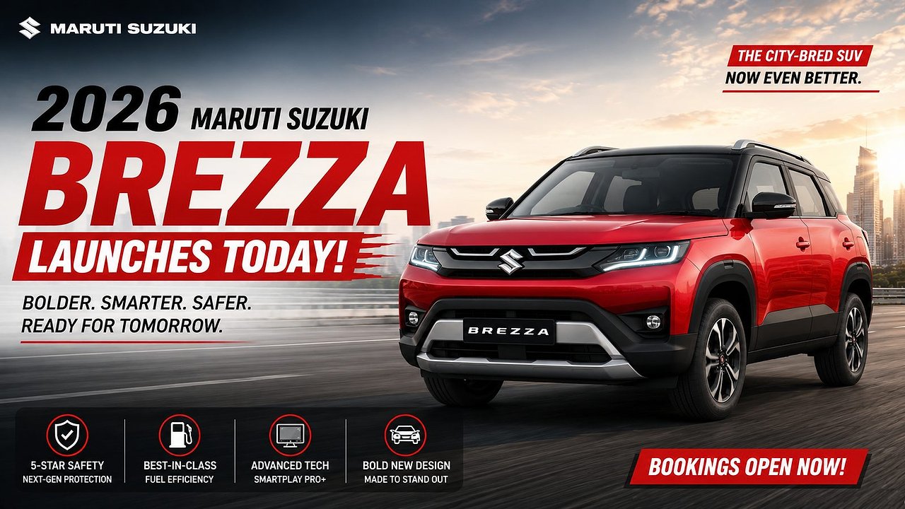 2026 Maruti Suzuki Brezza launches today: prices from ₹8.26 lakh, turbo on top