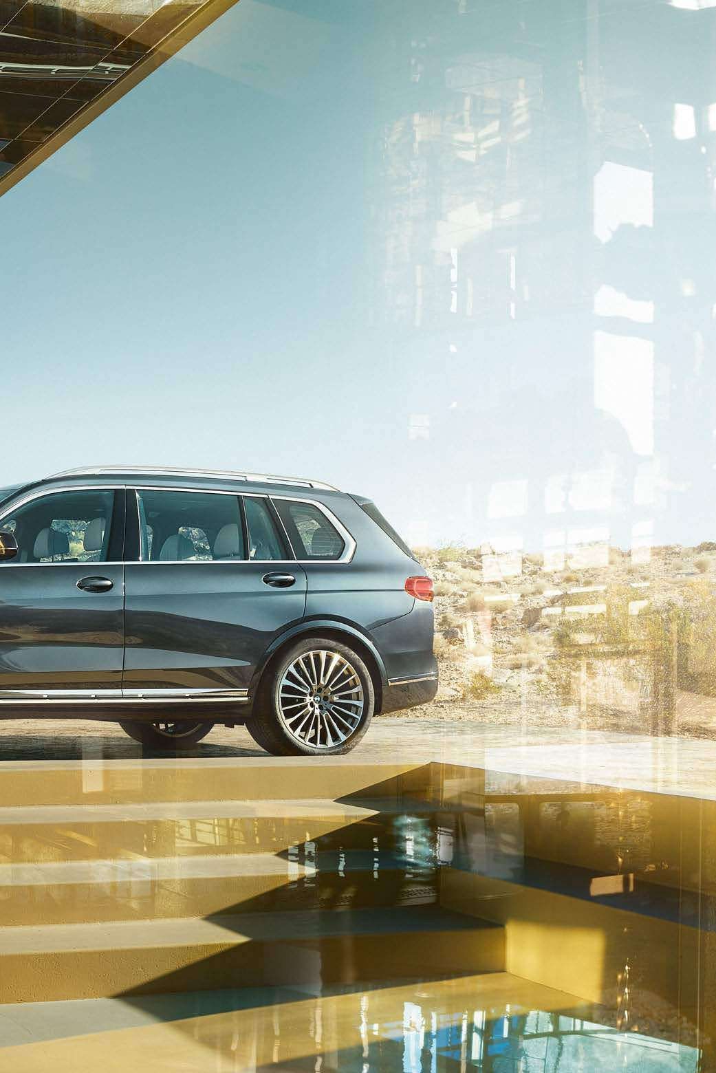 BMW X7 — Commanding three-row luxury SUV silhouette