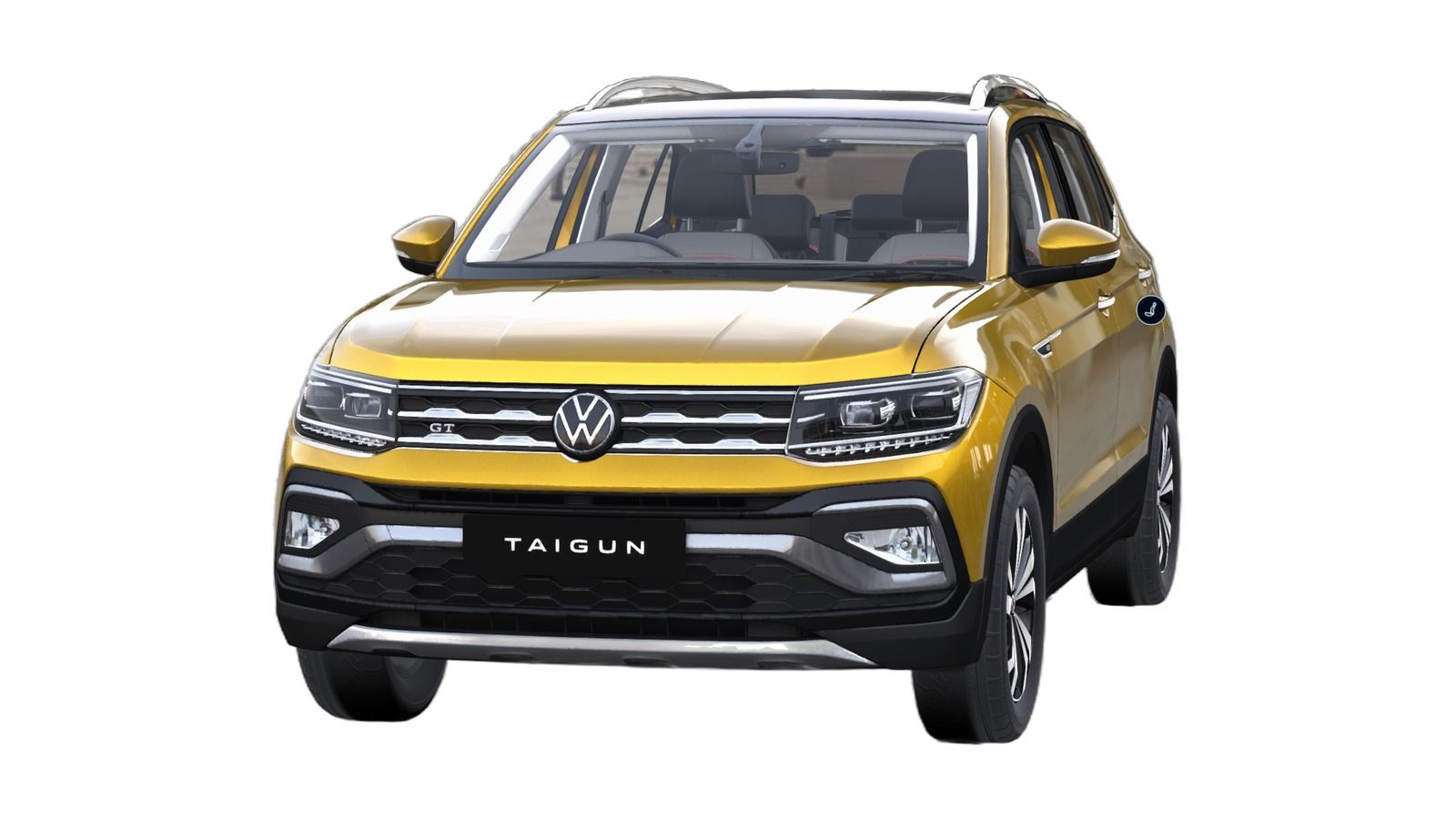 Volkswagen Taigun in Curcuma Yellow