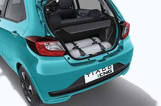 Tata Tiago NRG, Twin CNG cylinders of the iCNG system packaged in the boot