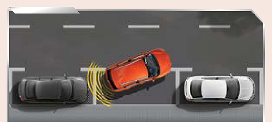 Toyota Urban Cruiser Taisor, Parking sensors detecting adjacent vehicles