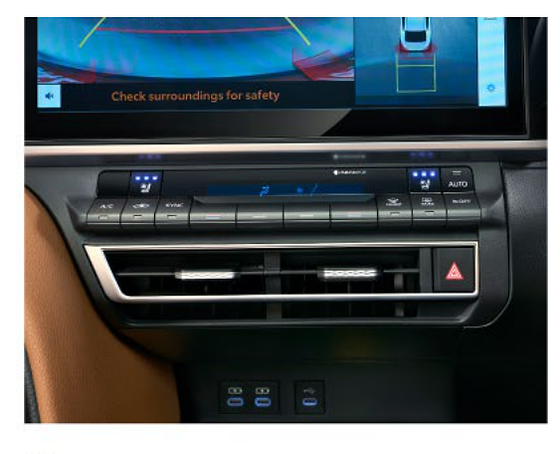 Toyota Camry, Three-zone automatic climate control for front and rear occupants