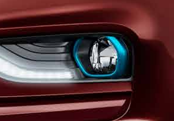 Tata Tigor EV, Front fog lamps in EV-blue housings help cut through foggy weather