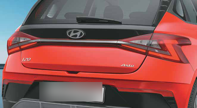 Hyundai i20 — Z-shaped LED tail lamps