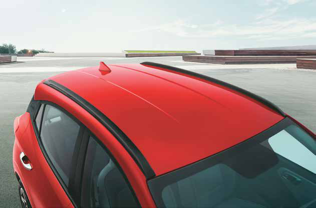 Hyundai Grand i10 Nios — Roof rails with sharkfin antenna
