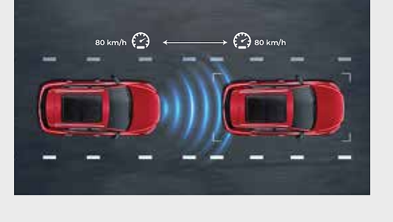 MG Astor, Adaptive Cruise Control maintaining set speed and distance.