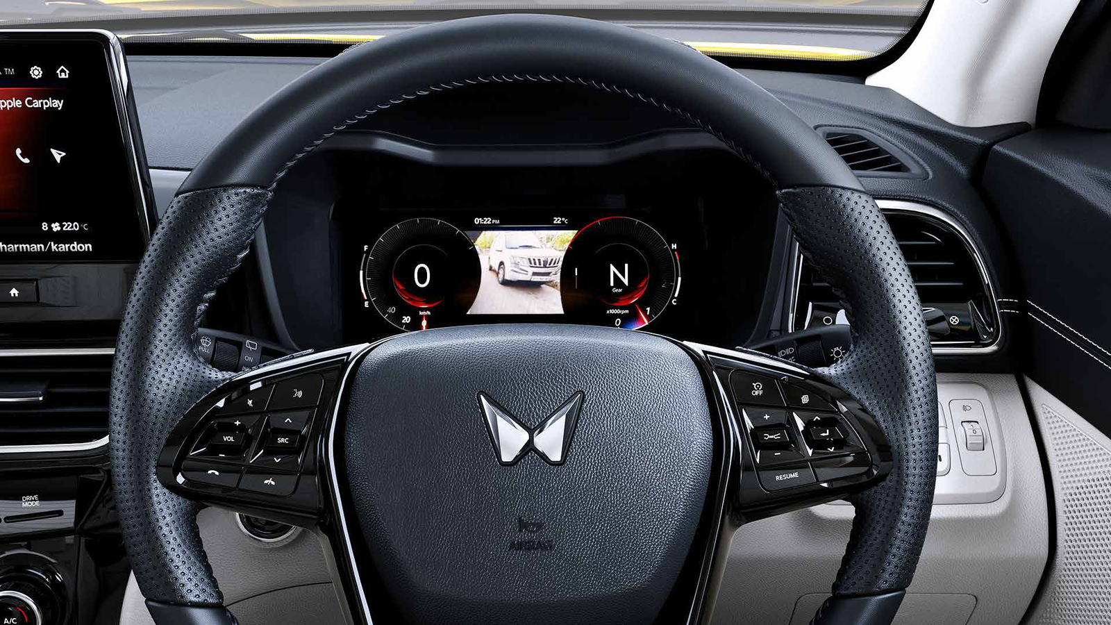Mahindra XUV 3XO — Blind Spot Monitor feed on the digital cluster
