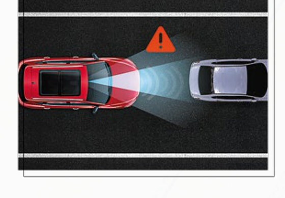 MG ZS EV, Forward Collision Warning with Automatic Emergency Braking for the vehicle ahead