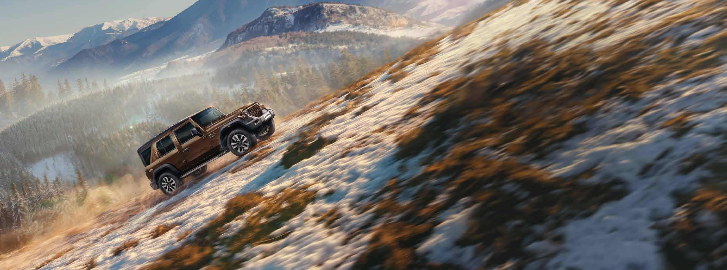 Mahindra Thar Roxx — CrawlSmart automatically modulates throttle over obstacles for effortless low-speed hill climbs