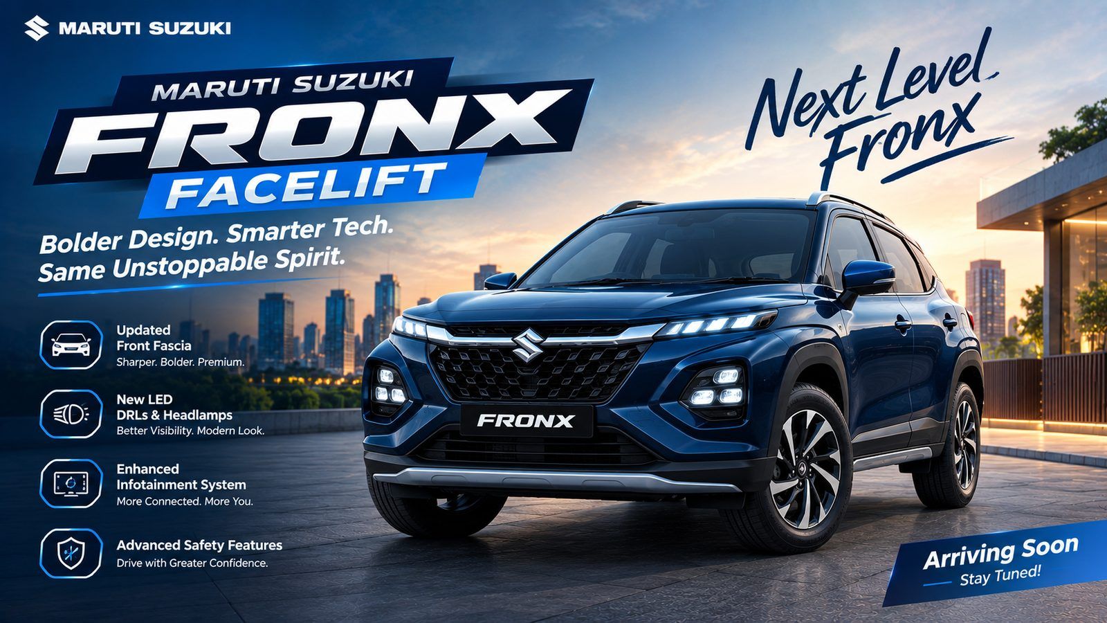 Maruti Fronx facelift: ADAS, new Z-Series petrol and a 35 km/l hybrid coming