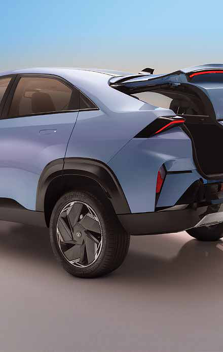 Tata Curvv EV, Powered tailgate with gesture activation - opens hands-free with a kick below the bumper