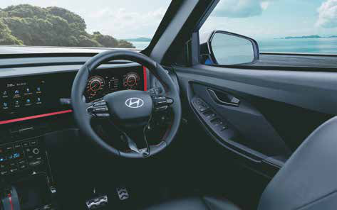 Hyundai Creta N Line — 3-spoke leather steering wheel with N logo