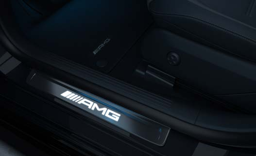 Mercedes-Benz Mercedes-AMG EQS 53 4MATIC+ — AMG illuminated door sills with AMG lettering