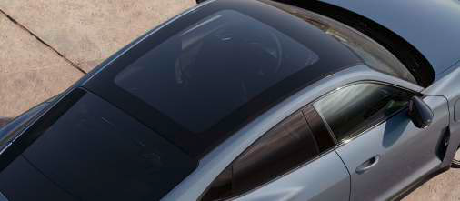 Audi e-tron GT — Fixed panoramic glass sunroof spanning the roof
