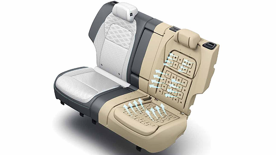 Tata Curvv EV, India's first R-Comfort rear seats with passive ventilation channels in the backrest and cushion