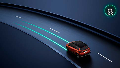 Renault Triber, Electronic Stability Program automatically corrects skids