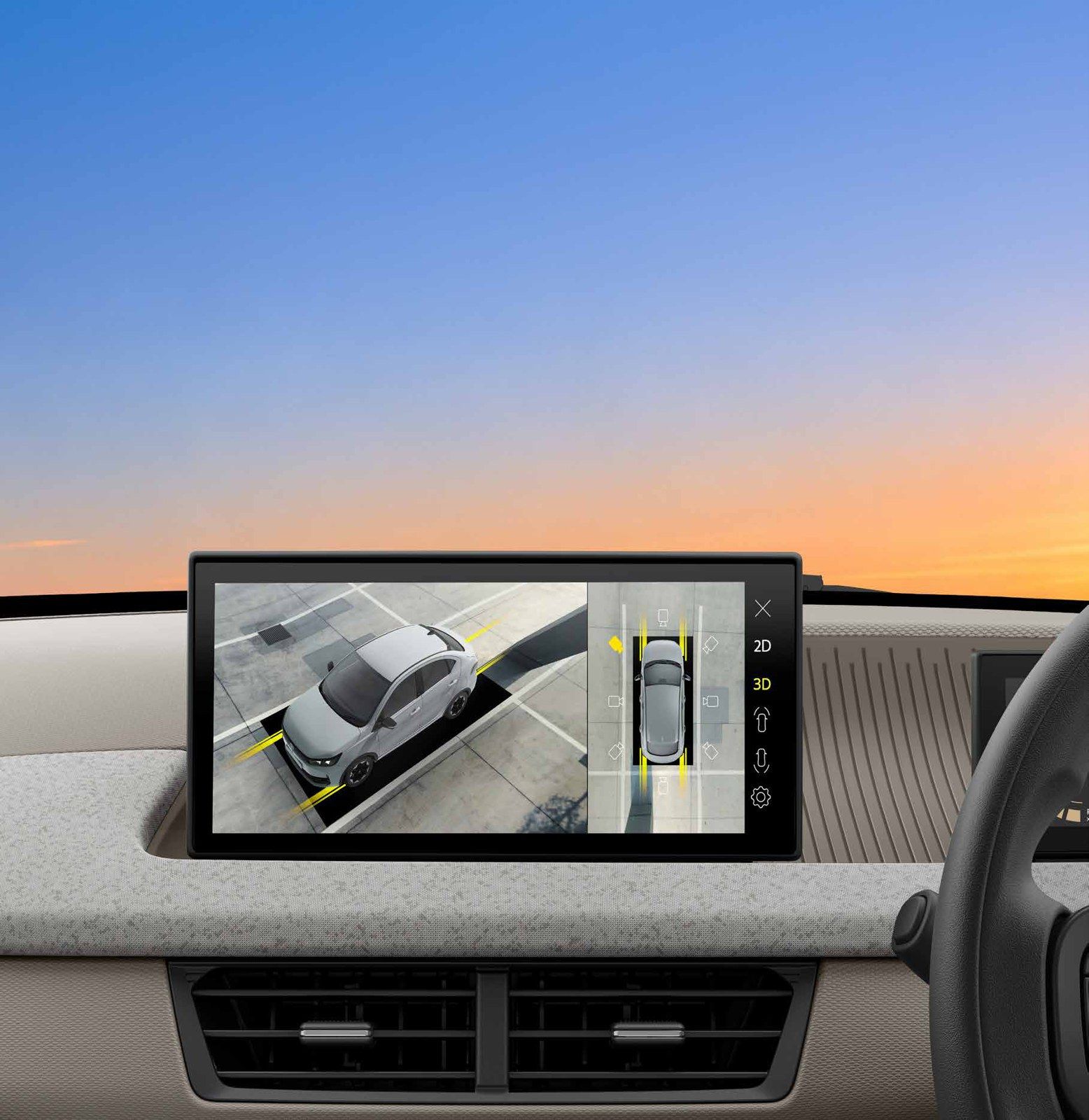Tata Aeris, 360-degree SVS HD camera with multiple 2D and 3D views