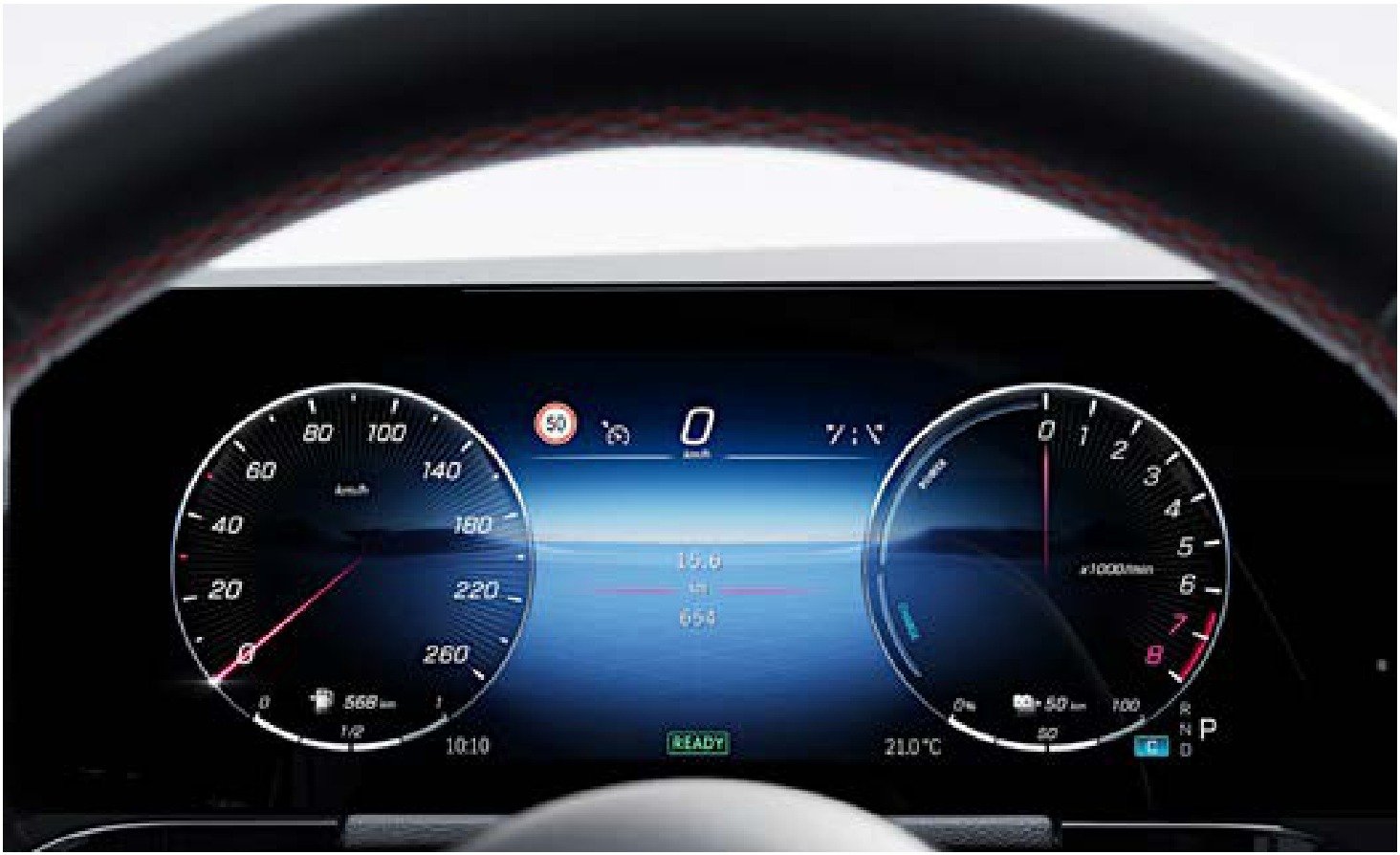 Mercedes-Benz GLA — Fully digital instrument display with a 10.25-inch screen