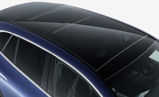 Mercedes-Benz EQE SUV — Panoramic sliding sunroof spanning the full roof