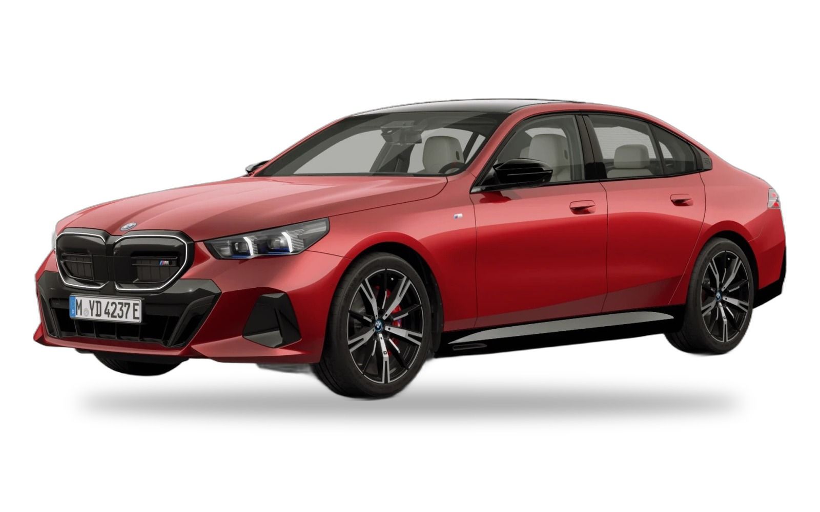 BMW i5 in Fire Red Metallic