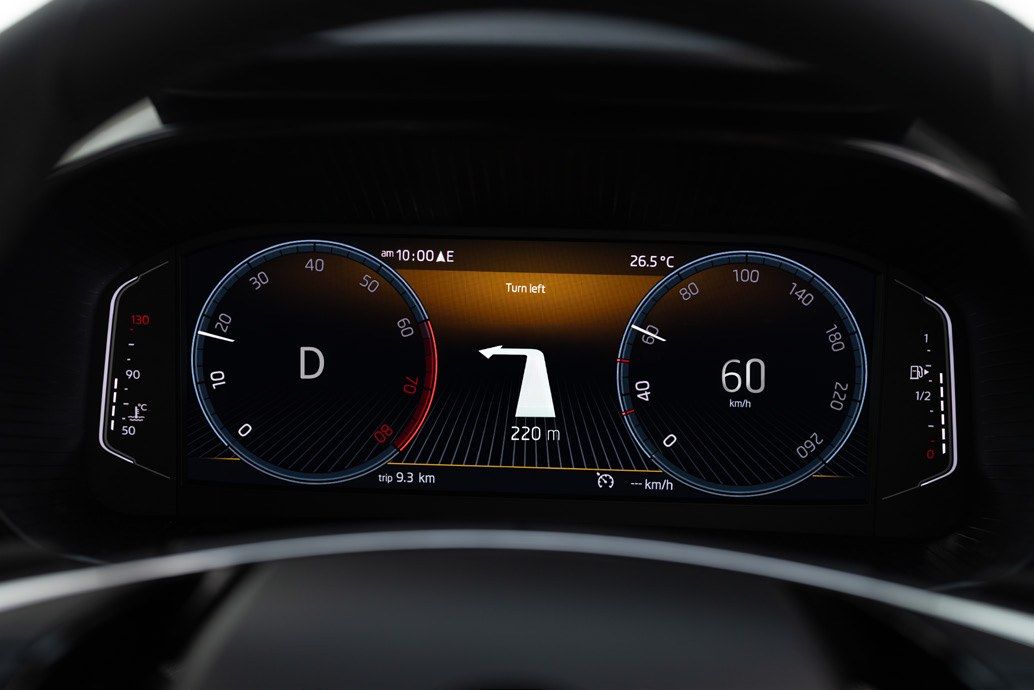 Skoda Slavia, 26.03 cm Virtual Cockpit with turn-by-turn navigation