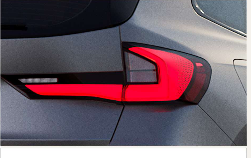 BMW iX1 — Three-dimensional L-shaped LED rear lights