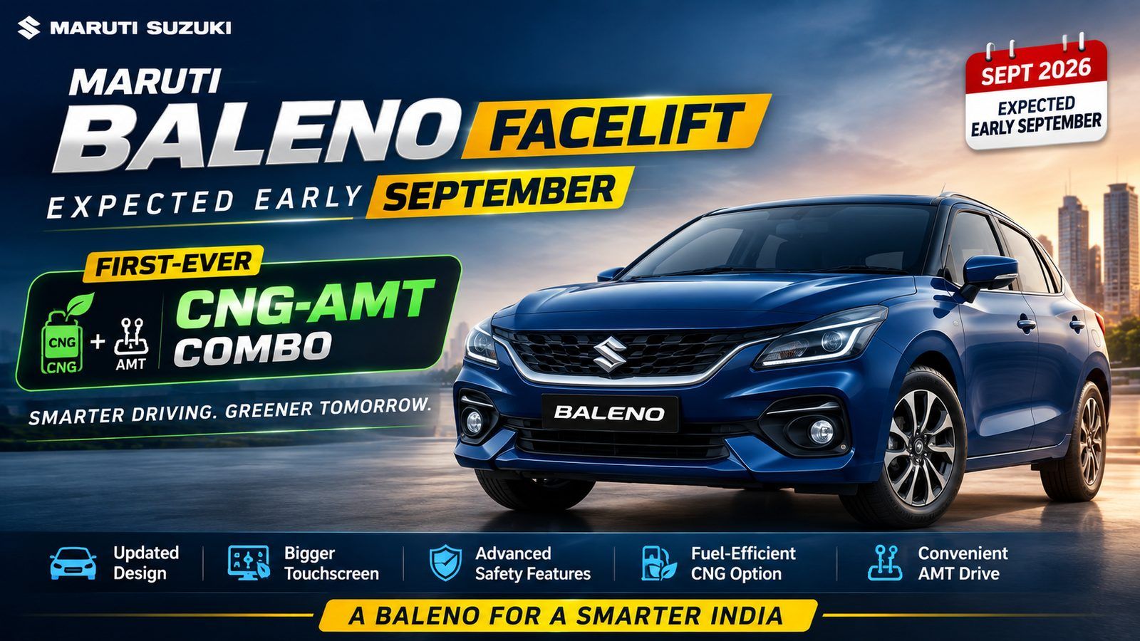 Maruti Baleno facelift expected early September with first-ever CNG-AMT combo