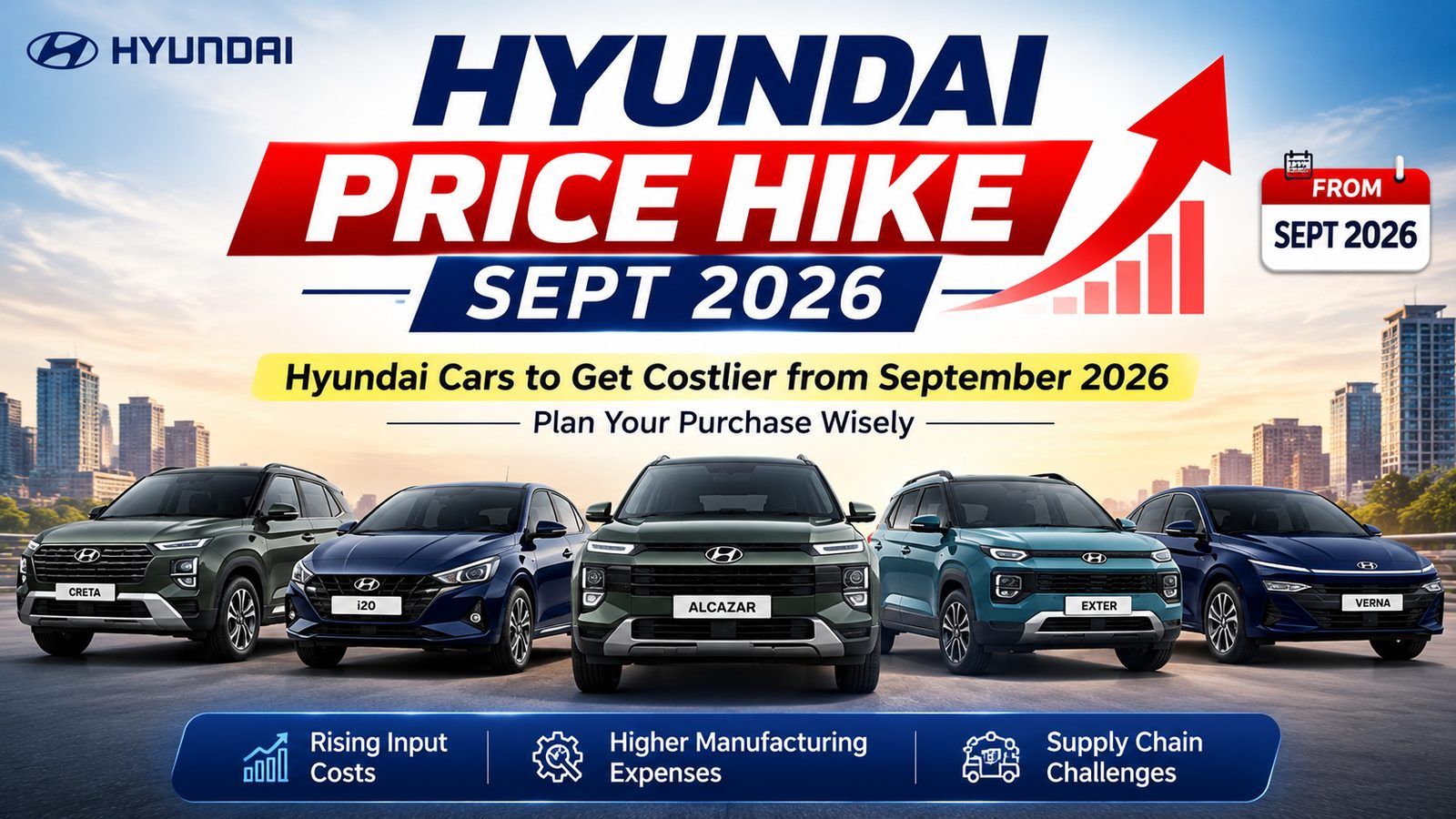 12 Hyundai cars get 1% hike; Creta, Venue, Verna affected