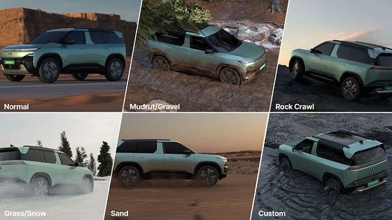 Tata Sierra EV, Six terrain response modes: Normal, Mud-rut/Gravel, Rock Crawl, Grass/Snow, Sand and Custom