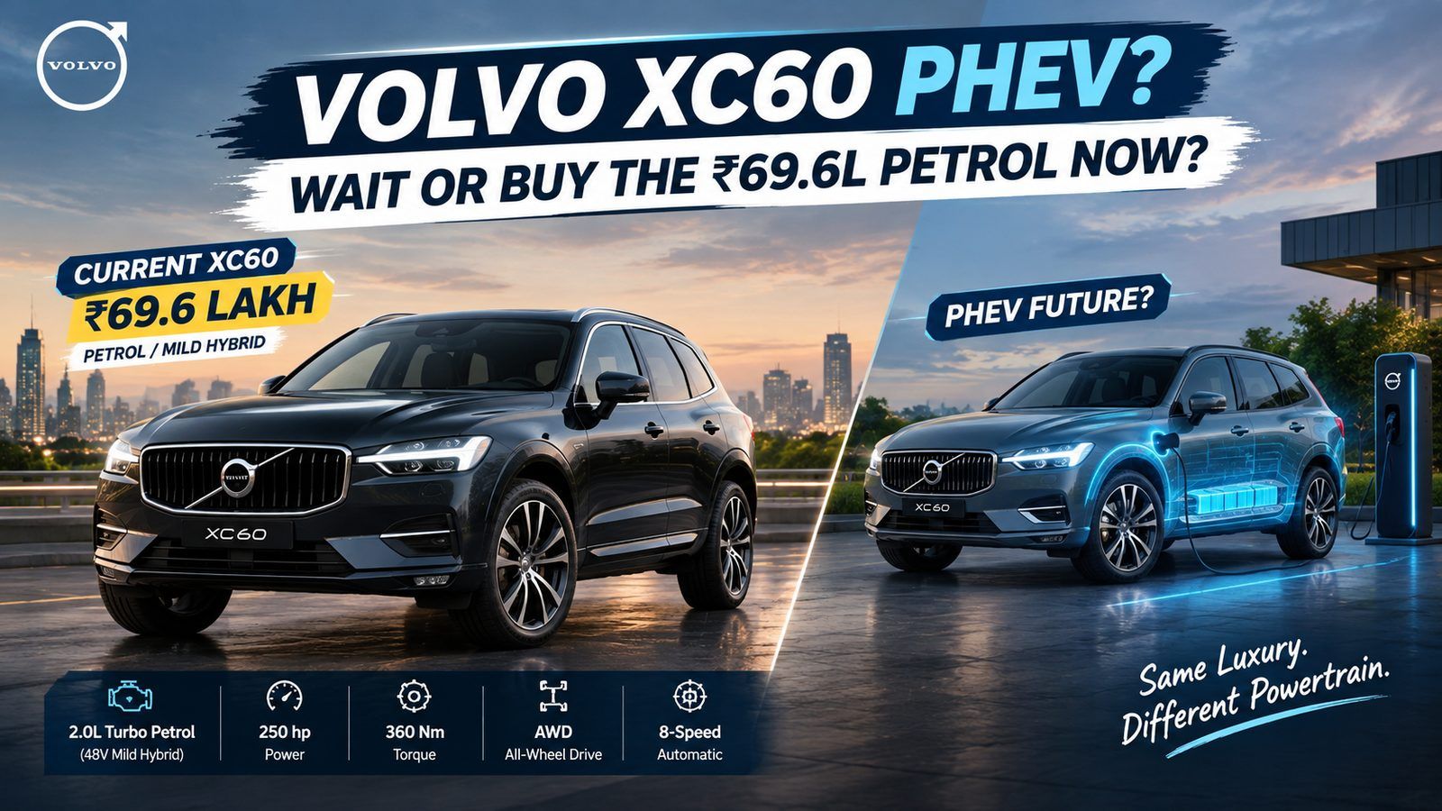 Should you wait for the Volvo XC60 PHEV or buy the ₹69.6L petrol now?