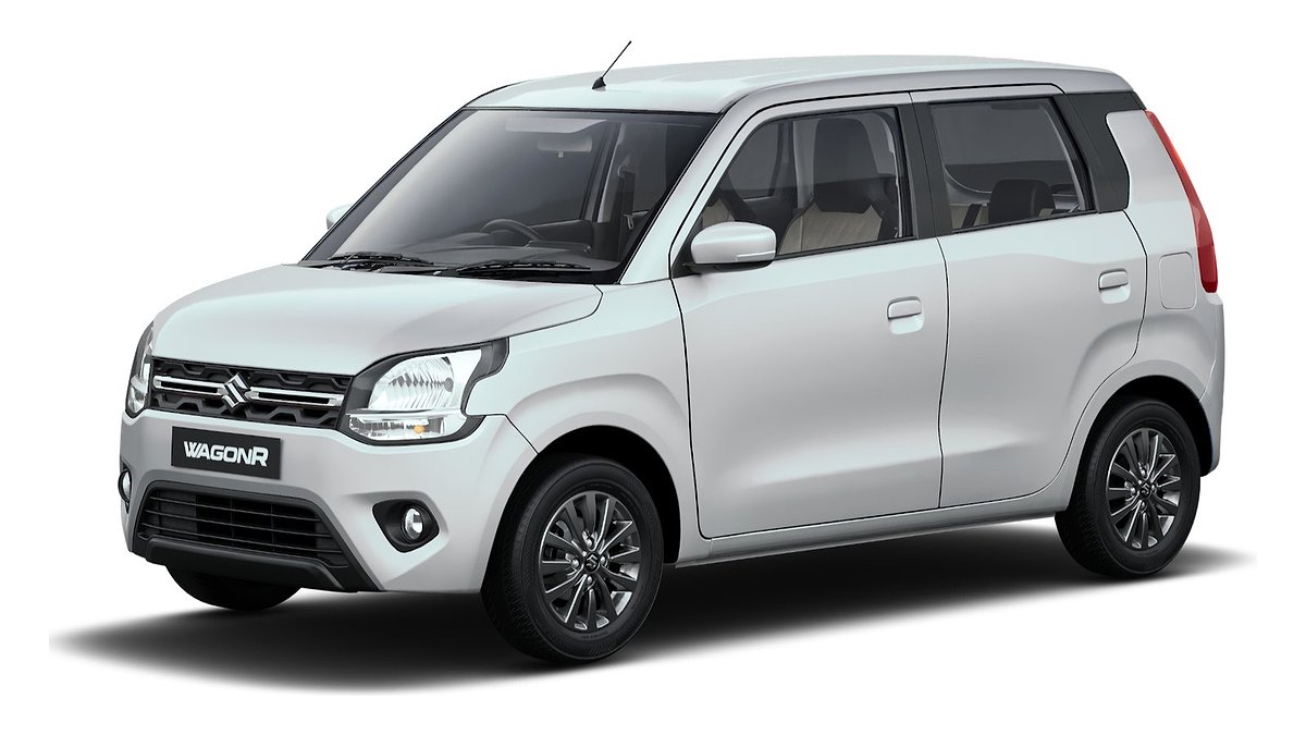 Wagon R in Solid White colour