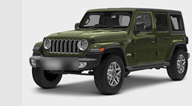Jeep Wrangler — Wrangler Unlimited in Sarge Green with body-colour fender flares and machined 18-inch alloy wheels