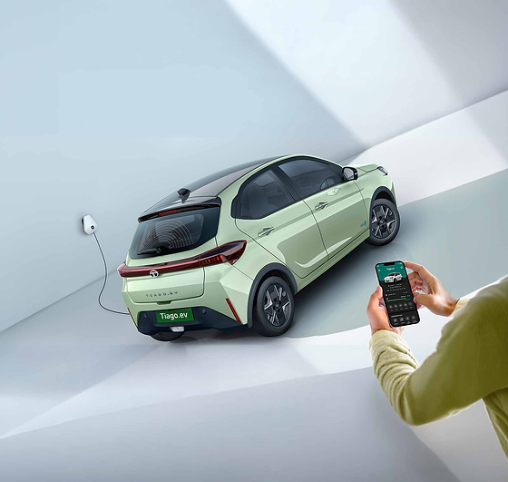 Tata Tiago EV, iRA.ev connectivity with 40+ connected car features - remote lock, charge status, charger finder and driving score