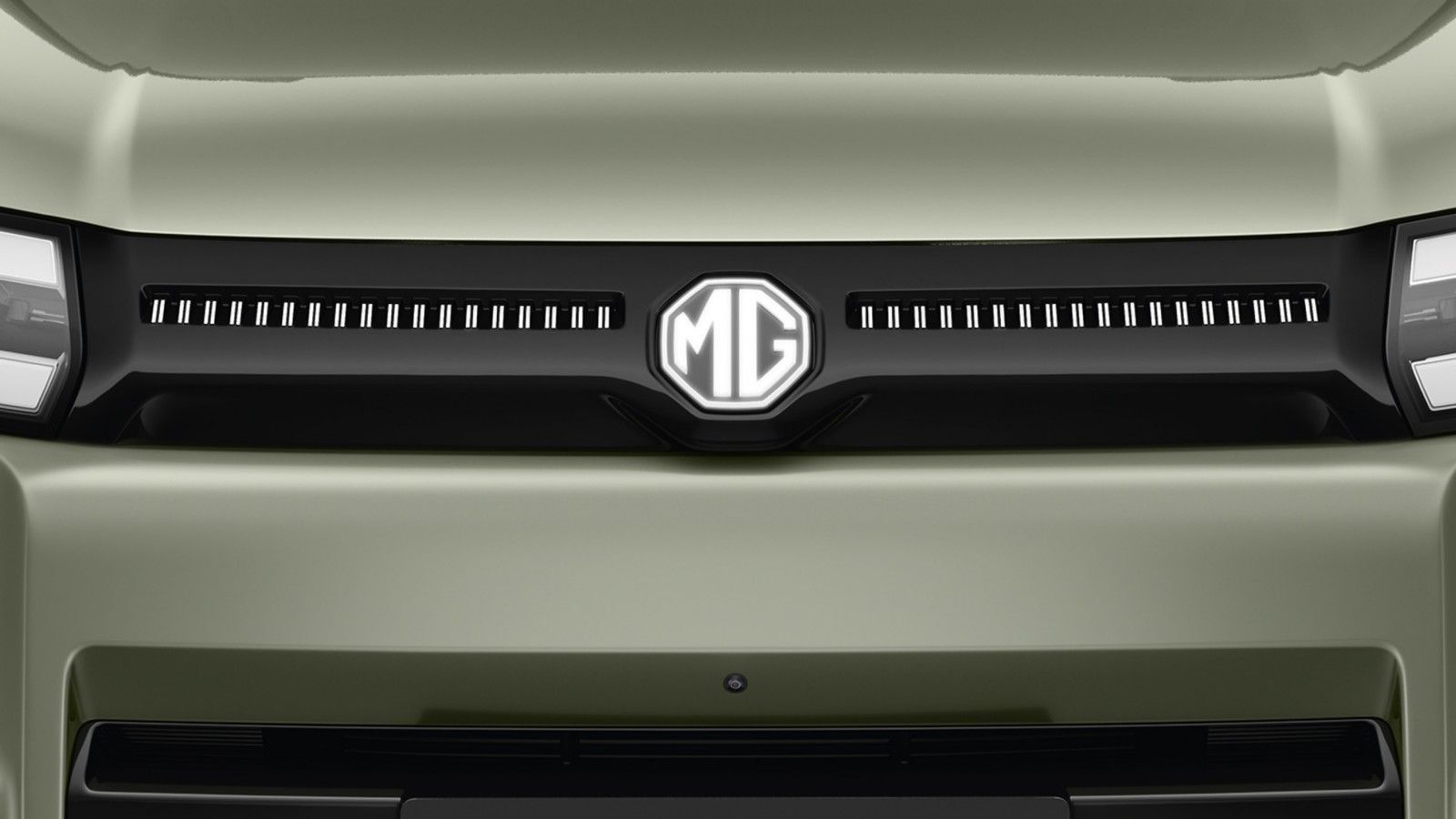 MG Hector Tomahawk EV — Illuminated MG logo and connected DRL signature