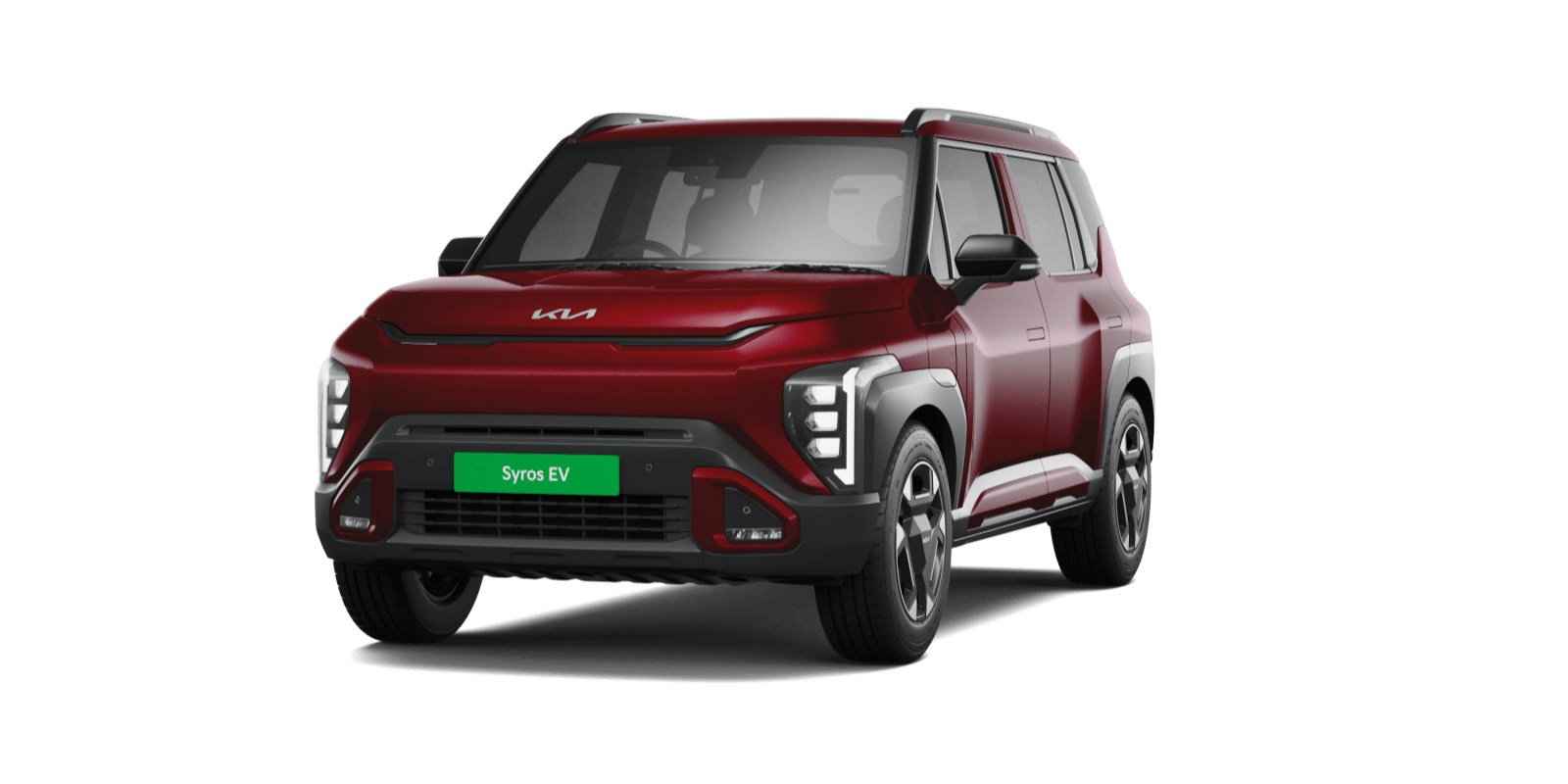 Kia Syros EV in Magma Red