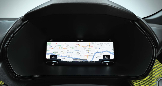 Tata Harrier, 26.03 cm digital instrument cluster with full-screen map display