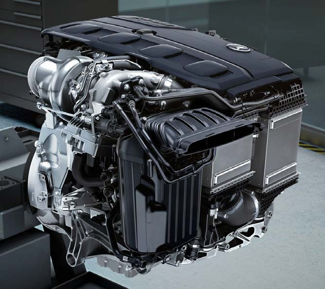 Mercedes-Benz Mercedes-AMG GLC 43 4MATIC Coupe — 2.0-litre inline-four AMG engine with an electric exhaust-gas turbocharger and 48V mild-hybrid system.