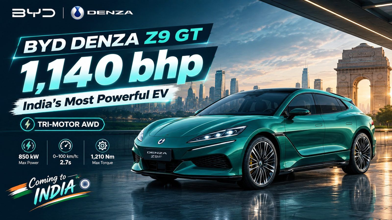 BYD Denza D9 GT: India's most powerful electric MPV expected
