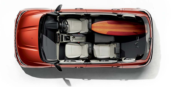 Renault Triber, Fold-and-tumble modular seats free up space for long cargo